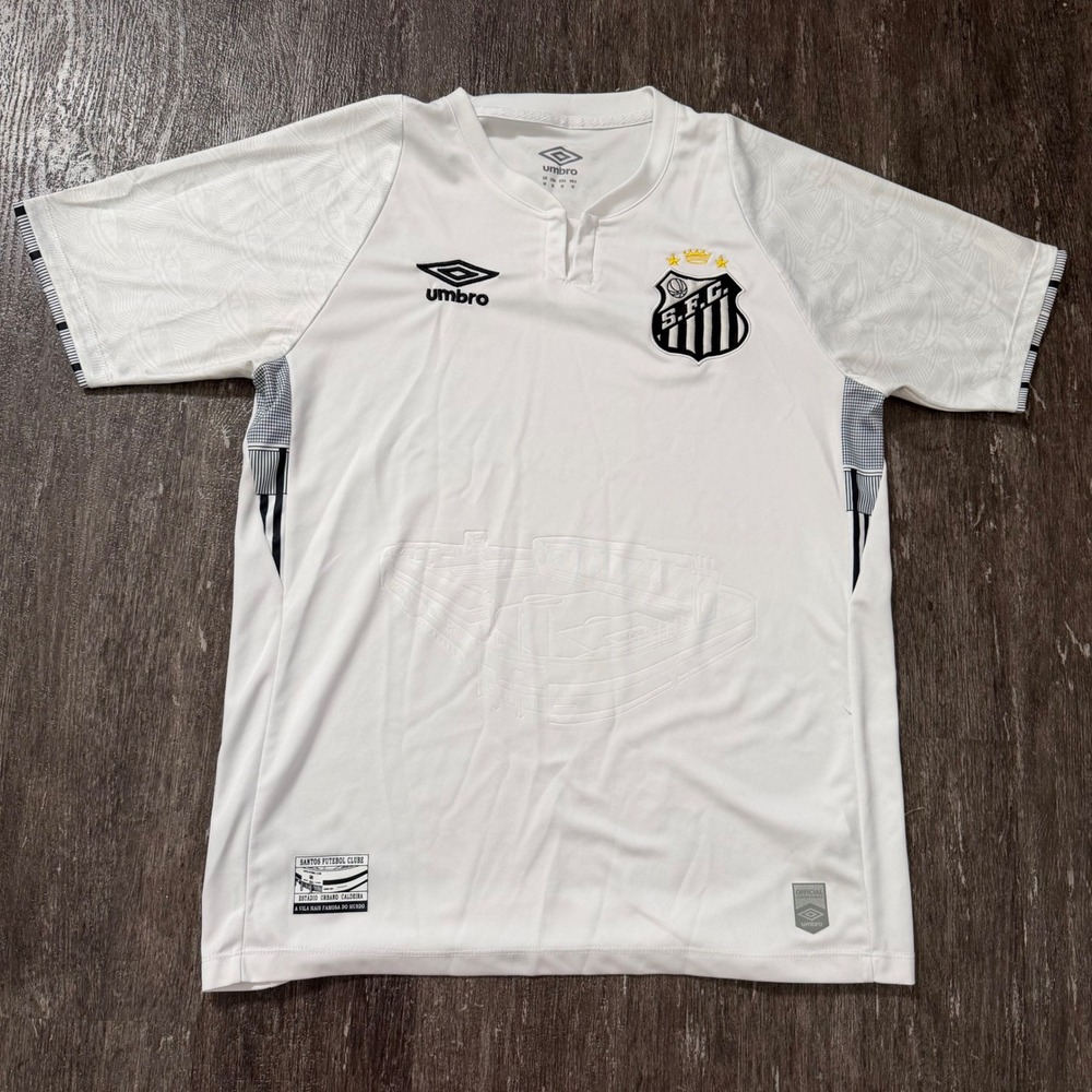 Umbro‎ Santos FC Jersey Mens Medium White Vila Belmiro Home Soccer Shirt